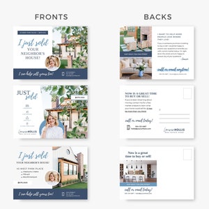 Just Sold Postcard, Real Estate Postcard, Just Sold Flyer, Realtor Postcard, Real Estate Marketing, Editable Postcard, Canva Template image 4