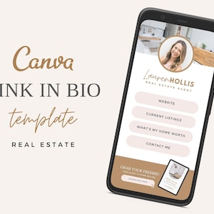 Link in Bio Template, Landing Page, Instagram Bio Link, Canva Link In Bio, Immobilien Canva, Immobilien Marketing, Immobilien Website