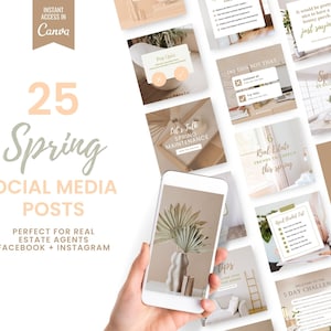 April Real Estate Agent Social Media Posts, Real Estate Instagram Post, Realtor Post, Real Estate Marketing, Instagram Templates, Canva