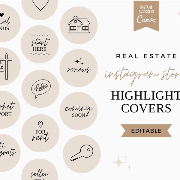 Real Estate Instagram Story Highlight Covers, Instagram Highlights Covers, Instagram Story Highlights, Instagram Stories Highlight Icons