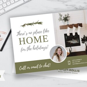 Realtor Urlaub Postkarte, Realtor Weihnachtskarte, Realtor Urlaub Postkarte, Holiday Mailer, Realtor Postkarte, Neutral Weihnachten, Canva
