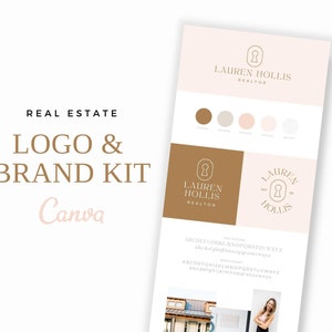 Real Estate Logo, Realtor Logo, Premade Logo, Modern Logo, Real Estate Branding, Real Estate Marketing, Premade Branding Kit, Canva Logo