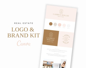 Real Estate Logo, Realtor Logo, Premade Logo, Modern Logo, Real Estate Branding, Real Estate Marketing, Premade Branding Kit, Canva Logo