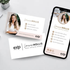 Cartão de visita imobiliário, cartão de visita digital, cartão de visita de corretor de imóveis, cartão de visita exclusivo, cartões de visita digitais EXP, modelo Canva