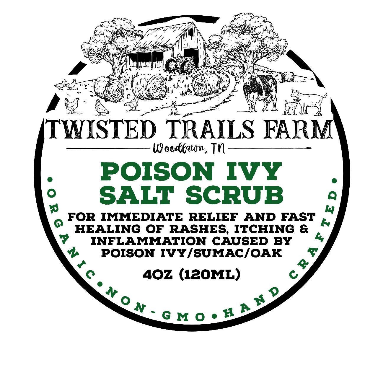 Poison Ivy Herbal Salt Scrub | for Immediate Relief of Rashes Caused by ...