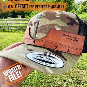 Hat Patch Centering Jig SVG – 2.25” & 2.5” Round Patch – 0.5” Offset Heat Press Template for Richardson 112 Hats