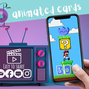 Its a Boy Animated Mario Gender Reveal Video, Zapowiedź Super Mario Reveal, Ujawnienie słodkiego dziecka gracza, Pomysły na natychmiastowe pobranie imprezy Reveal