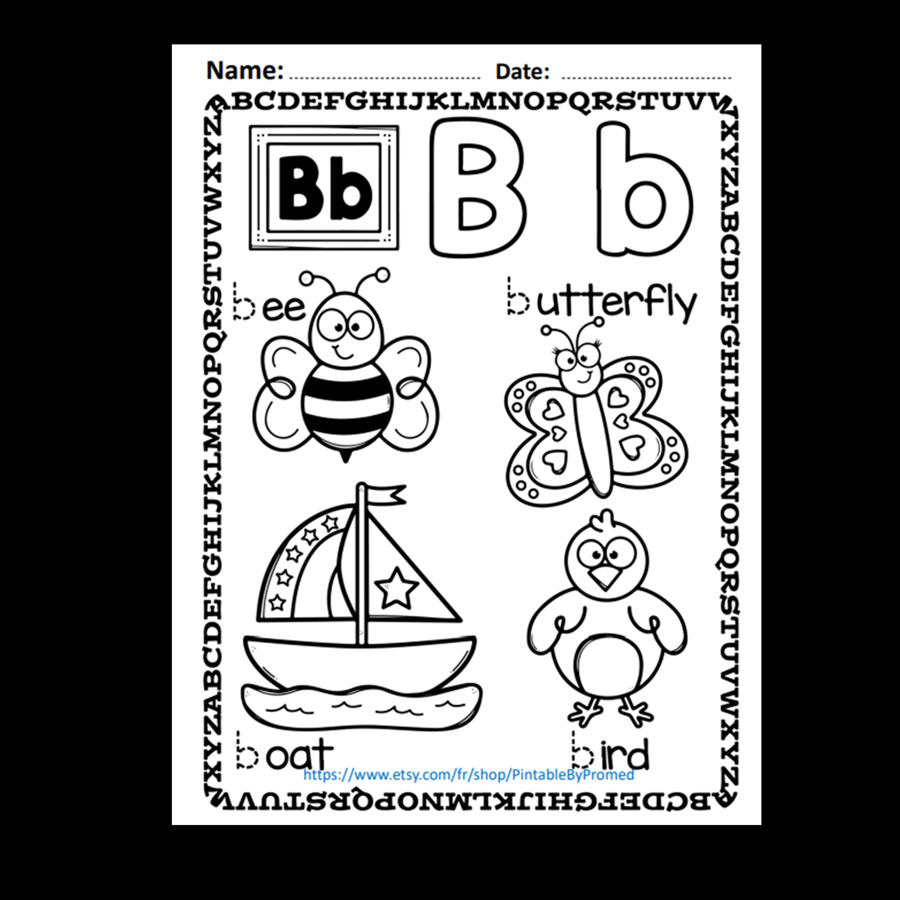 Upper Lowercase Alphabet Printable Worksheets for Preschool Etsy Upper Lowercase Alphabet Printable Worksheets for Preschool Etsy