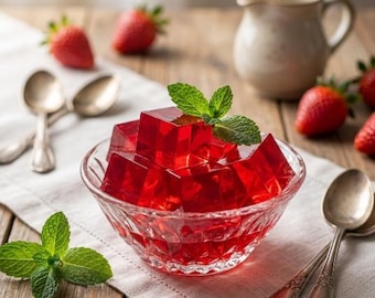 Recept voor bariatrische gelatine: suikervrij, caloriearm dessert met 3 ingrediënten | Makkelijke dieetsnack | Pdf direct downloaden