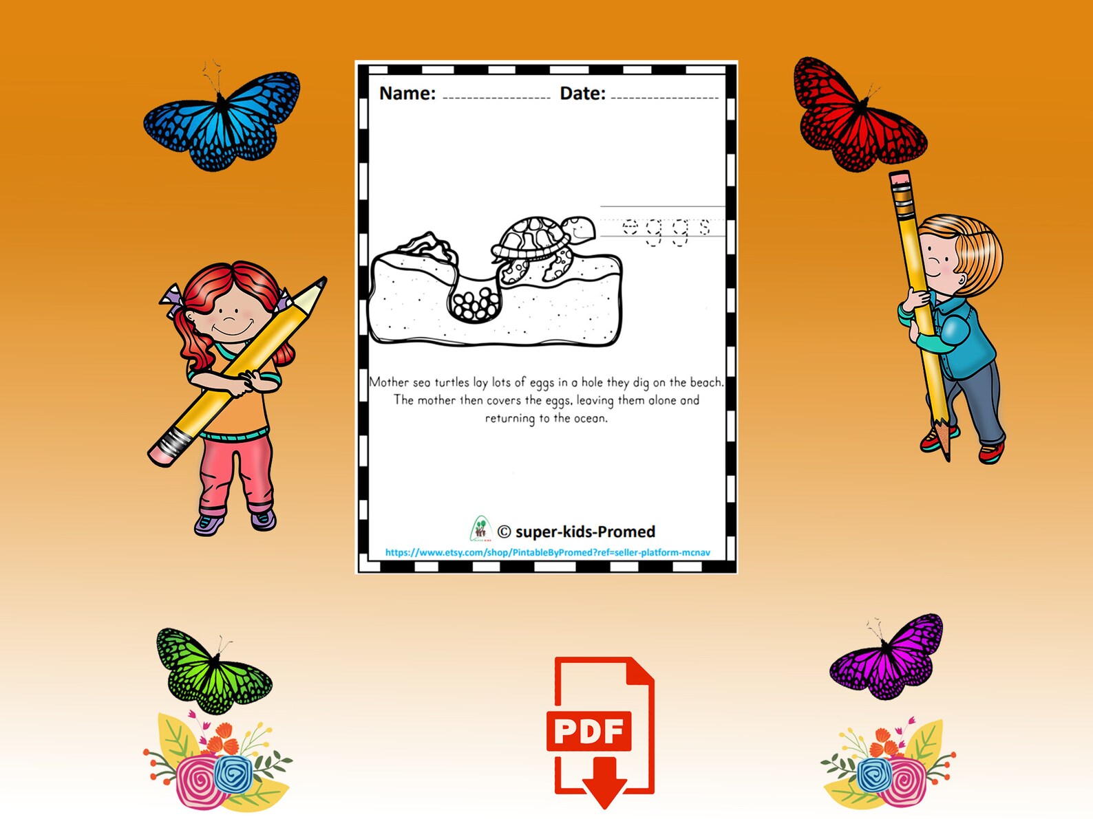 Life Cycle of a Sea Turtle for Kids Printable Reader,life Cycles and ...