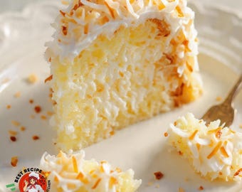 Pineapple Coconut Dream Cake Recipe| (PDF Download)