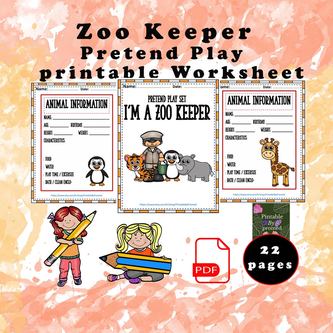 Zoo Keeper Pretend Play – Dramatic Play Printables for Preschoolers,zoo ...
