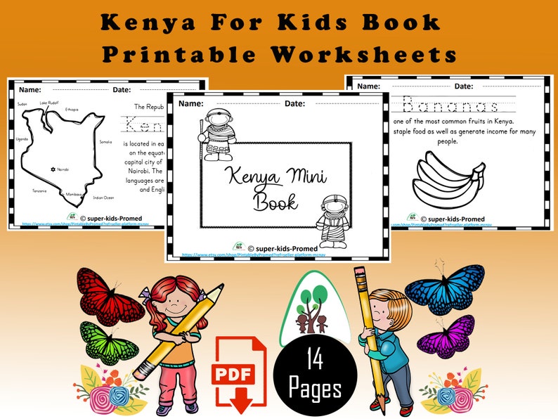Kenya for Kids Printable Book - Etsy