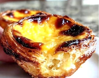 Ricetta dei Pastel de Nata / Autentiche crostatine portoghesi alla crema / Dessert facile in stile pasticceria / Download PDF immediato