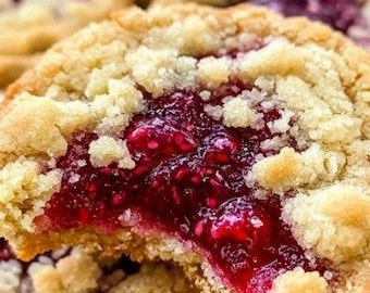 EASY Buttery Raspberry Crumble Cookies Recipe | Works the First Time Digital PDF | Instant Download