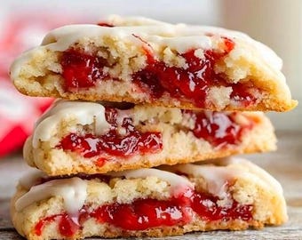Cherry Sugar Cookies Recipe PDF | Cherry Pie Style Cookies | Easy Bakery Dessert | Instant Download