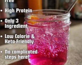 Easy 3 Ingredient Jello Drink Recipe PDF | Sugar-Free Low Calorie Keto Friendly Drink | Bariatric Friendly | Instant Download