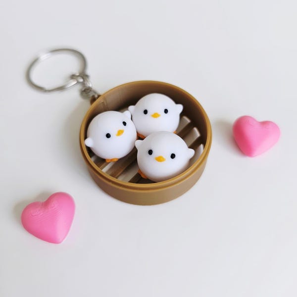 3D Fidget Keychain | Totoro | Lamb | Bear | Tiger | Cow | Bunny | Chicken | Duck | Cat | Panda | Seal | Unicorn | Pig | Steamer Dumplings