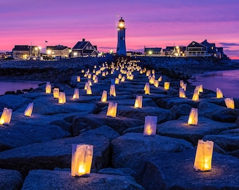 Scituate Lighthouse Photo Print: Massachusetts Coastal Wall Art