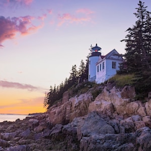 Bass Harbor Lighthouse Acadia National Park | Maine| New England Lighthouses | Photo Print| Valentine&#39;s Day Gift- Free Shipping