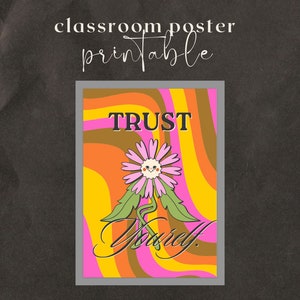 groovy flower poster printable