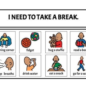 Boardmaker Take a Break- Visual Prompting Card