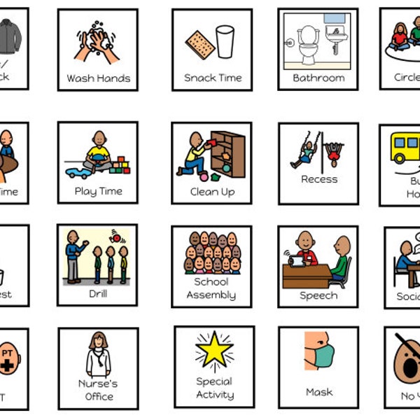 Boardmaker Daily Schedule PEC Board