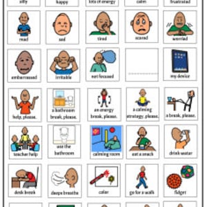 Boardmaker Ik voel, ik heb nodig, ik wil kaart/maak je eigen PEC-visual