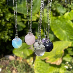Crystal Apple Pendant Necklace, Silver Plated Necklace Crystal Apple Charm, Healing Crystal, Gift for Women, Christmas Gift