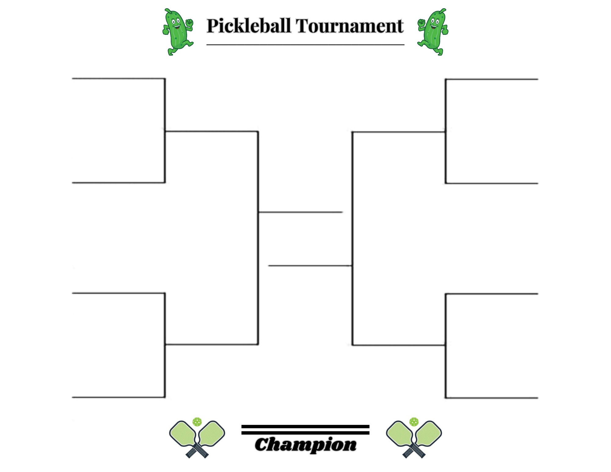 8 Team Pickleball Tournament Bracket, Sports Bracket, Printable Sports 8 Team Pickleball Tournament Bracket, Sports Bracket, Printable Sports