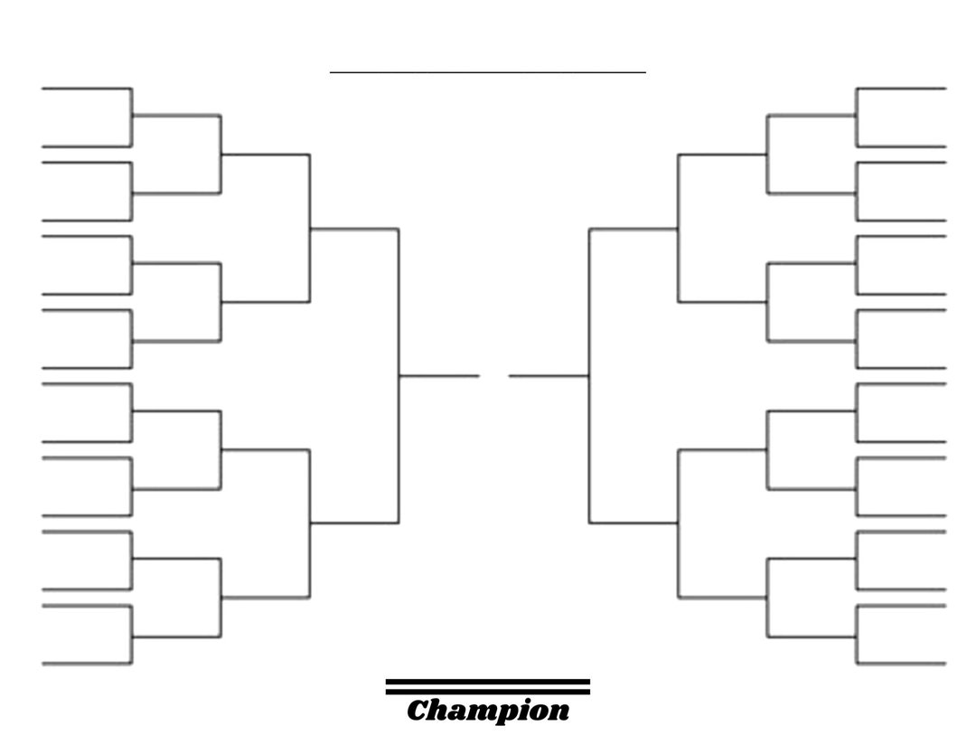 Printable 32 team double elimination bracket - Interbasket