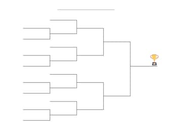 12 Team Tournament Bracket, Sports Bracket, Printable Sports Brackets, Printable Bracket, Basketball Tournament, PDF, Cornhole Bracket