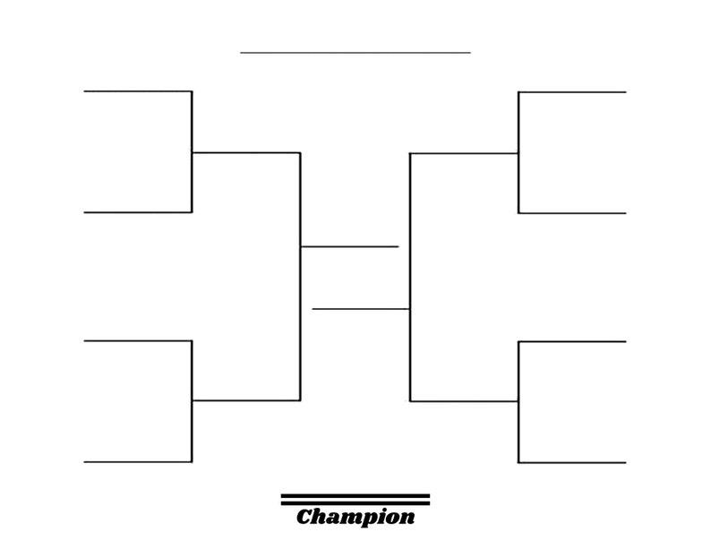 8 Team Tournament Bracket, Sports Bracket, Printable Sports Brackets