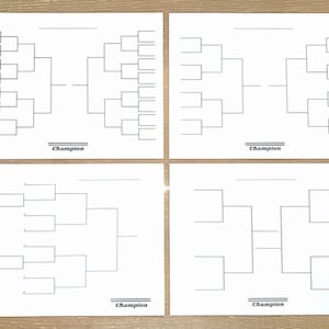 Tournament Bracket, Sports Bracket, 4 Printable Sports Brackets, 32, 16, 10, 8 Team Bracket, Cornhole Bracket, Basketball Tournament, PDF