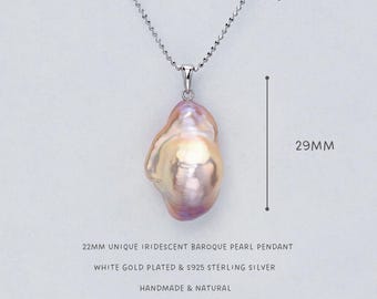 Special Offer# Baroque Pearl Pendant: S925 Sterling Silver