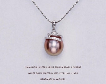 12MM Metal Color Oval Baroque Pearl Pendant•Teardrop Pearl Pendant•Everyday Pendant•Minimalist Pendant•Birthday Gift•Gift for Mother