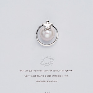 Edison Pearl Star Pendant: 18K Gold Plated S925 Charm