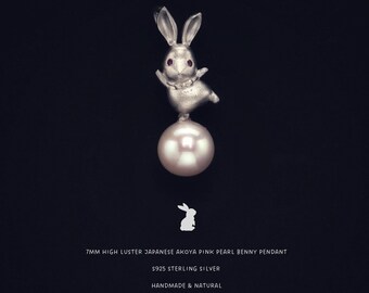 Pearl Rabbit Pendant - Etsy