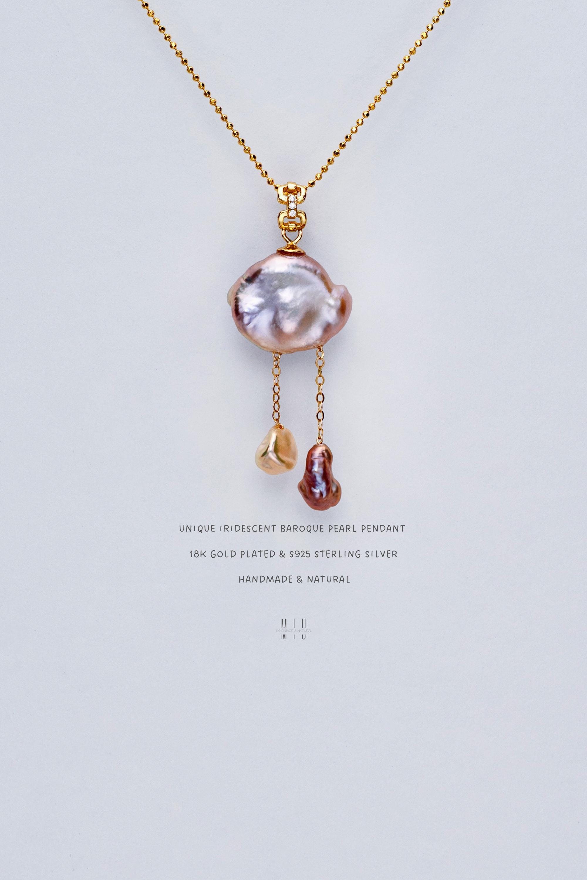 Baroque Pearl Cloud Necklace - Etsy