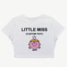 Little Miss Custom Birthday Gift Celebration Anniversary Girlfriend Baby Tee 2000s Y2K Crop Top I Heart Dilfs Milfs Etc 