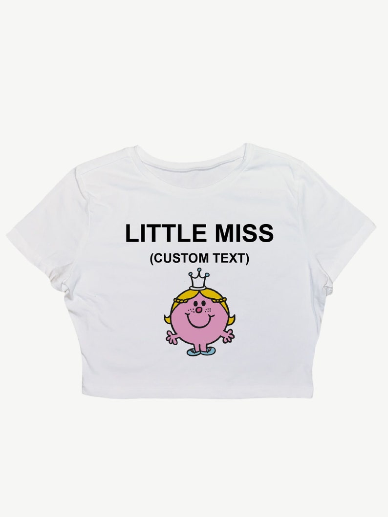 Little Miss Custom Birthday Gift Celebration Anniversary Girlfriend Baby Tee 2000s Y2K Crop Top I Heart Dilfs Milfs Etc 