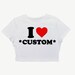 I Heart Custom Shirt Baby Tee 2000s Y2K Crop Top I Heart Dilfs Milfs Etc 