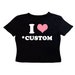I Heart Custom Shirt Baby Tee 2000s Y2K Crop Top I Heart Dilfs Milfs Etc 