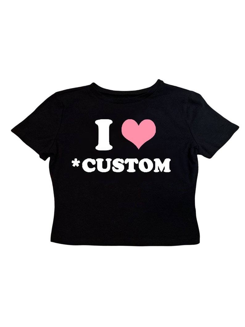 I Heart Custom Shirt Baby Tee 2000s Y2K Crop Top I Heart Dilfs Milfs Etc 