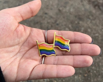 Pride Flag Pin | Rainbow Flag| LGBTQ+ Flag Pin | Pride Flag Enamel