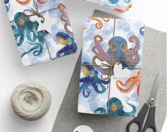 Lustiges Oktopus Geschenkpapier