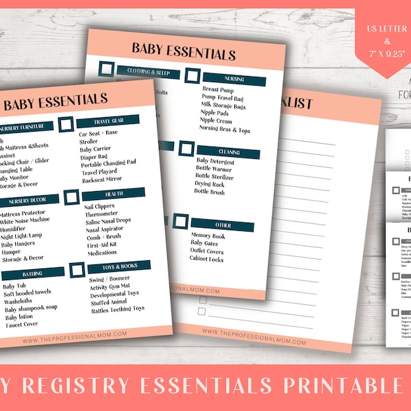 First Time Baby Checklist Etsy