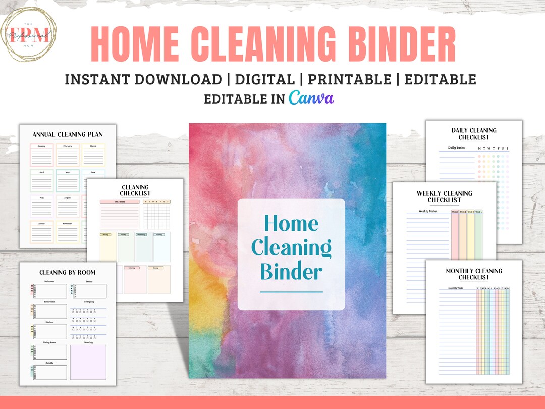 Home Cleaning Binder Printable Home Management PDF, Digital Cleaning ...