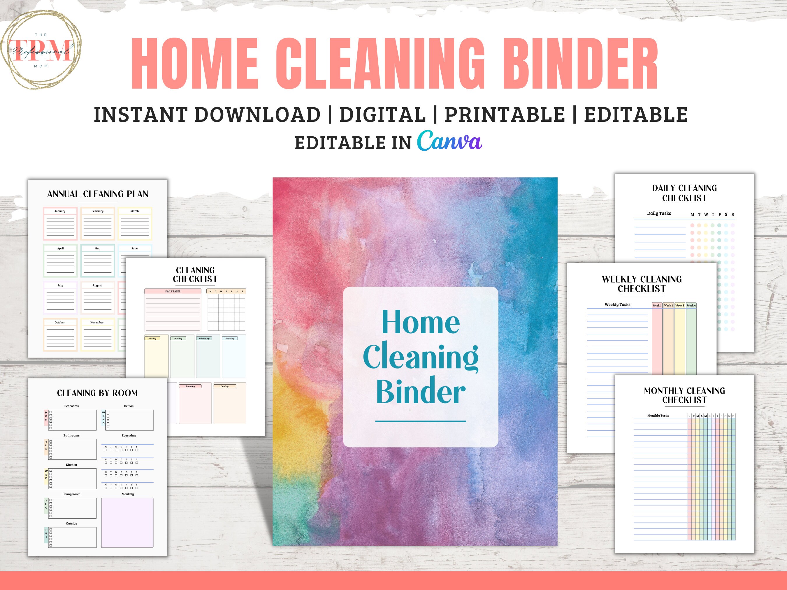 Home Cleaning Binder Printable Home Management PDF, Digital Cleaning ...