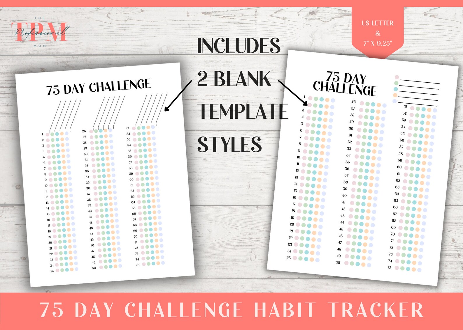 75 Medium Challenge Tracker, 75 Medium Printable PDF, 75 Day Challenge ...